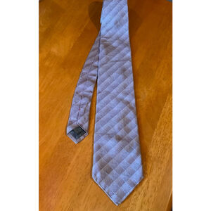 Simon Chang Silk Tie Silver Burgundy
